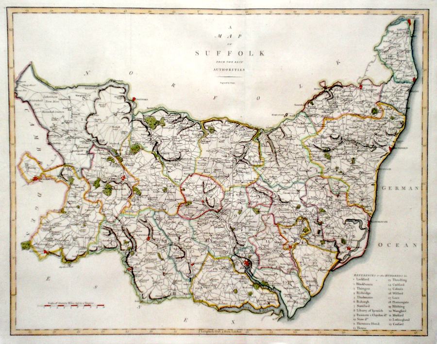 Antique Maps of Suffolk